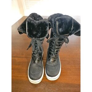 Madden Girl Women's Cydny Boots Size 8 Fold Over 2‎ Way Boot Black Aztec